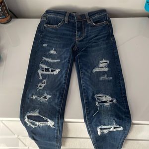 American Eagle Dark ripped jeans with patches 00